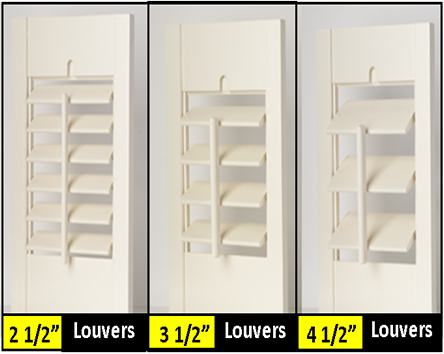 LOUVER SIZES - Shutters, Blinds, Window Blinds, Plantation Shutters, Vertical Blinds, Wood Shutters, Venetian Blinds, Window Shutters, Roman Shades